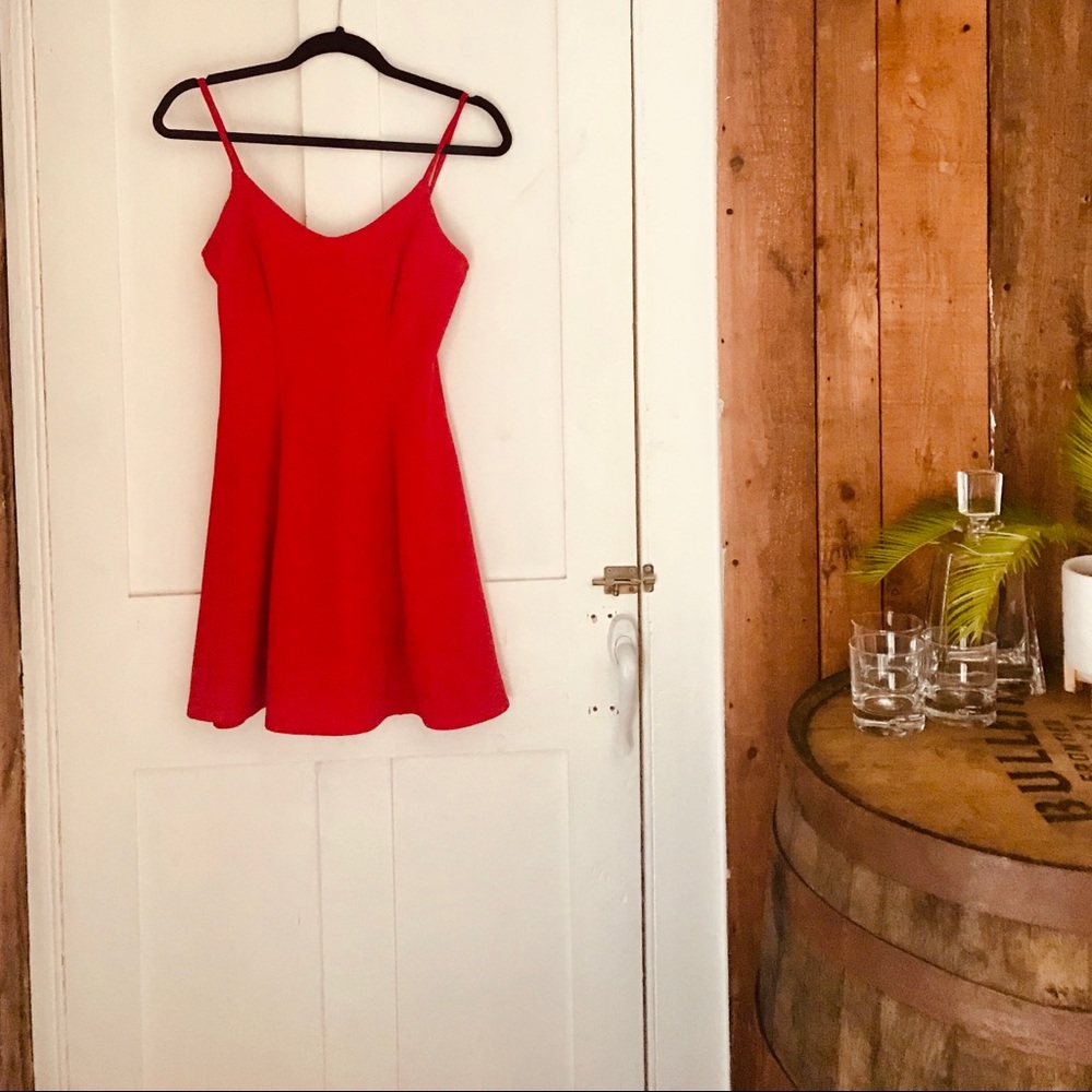 Cute sexy simple red dress